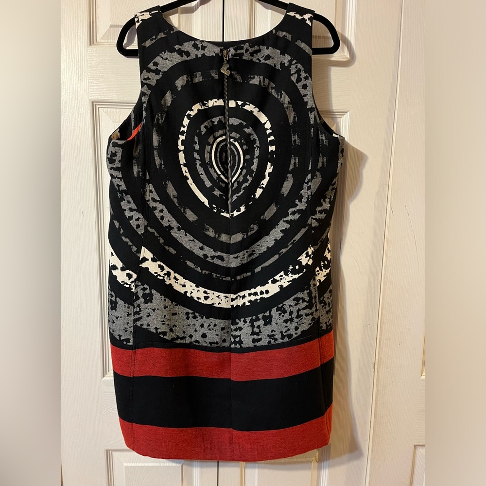 Desigual by Christian Lacroix Sleeveless Multi Colored Dress Lined Size 48/12